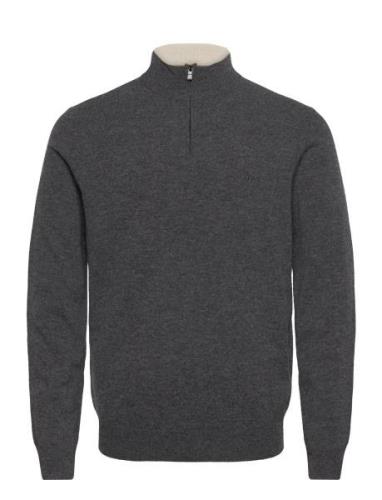 Emarlo Tops Knitwear Half Zip Jumpers Grey BOSS