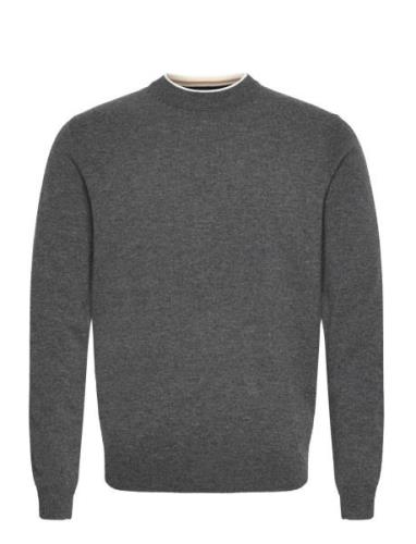 Ebacio Tops Knitwear Round Necks Grey BOSS