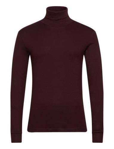 T-Shirts Long Sleeve Tops Knitwear Turtlenecks Burgundy Marc O'Polo