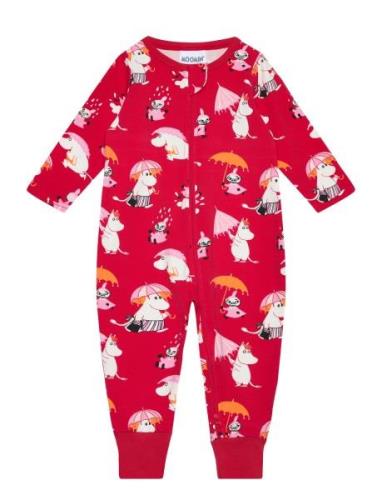 Rainy Day Pyjamas Pyjamas Sie Jumpsuit Red Martinex