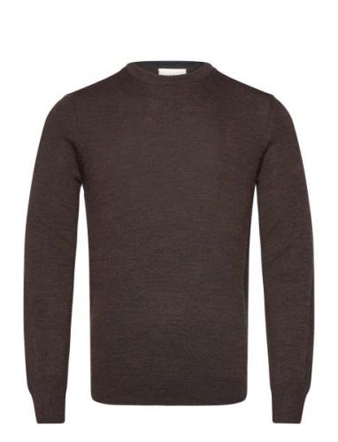 Bs Jupiter Regular Fit Knitwear Tops Knitwear Round Necks Brown Bruun ...