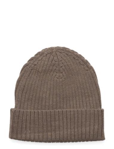 Rib Beanie Accessories Headwear Hats Beanie Brown FUB