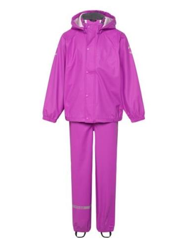 Pu Rain No Susp. Recycled Outerwear Rainwear Rainwear Sets Purple Mikk...