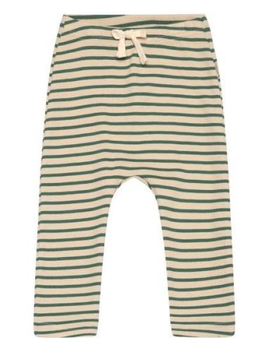 Pants Modal Striped Bottoms Leggings Blue Petit Piao