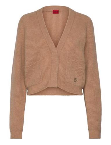 Sarendety Tops Knitwear Cardigans Beige HUGO