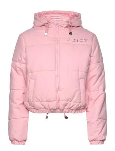 Margie Aqua Activated Puffer Fôret Kåpe Pink Juicy Couture