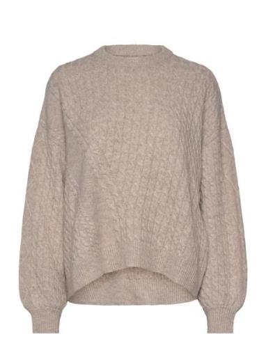 Recycled Wool Mix Rokko Sweater Tops Knitwear Jumpers Beige Mads Nørga...