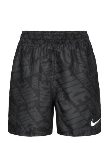 Nike B 4" Volley Short Tossed Block Badeshorts Black NIKE SWIM