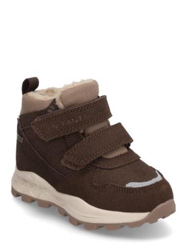 Sneakers High Top Tex Vinterstøvletter Med Borrelås Brown En Fant