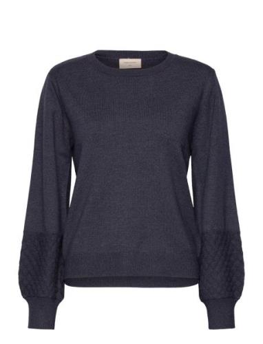 Fqzoe-Pullover Tops Knitwear Jumpers Navy FREE/QUENT