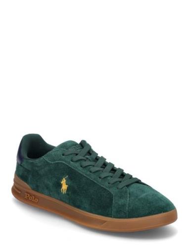 Heritage Court Ii Suede Sneaker Lave Sneakers Green Polo Ralph Lauren