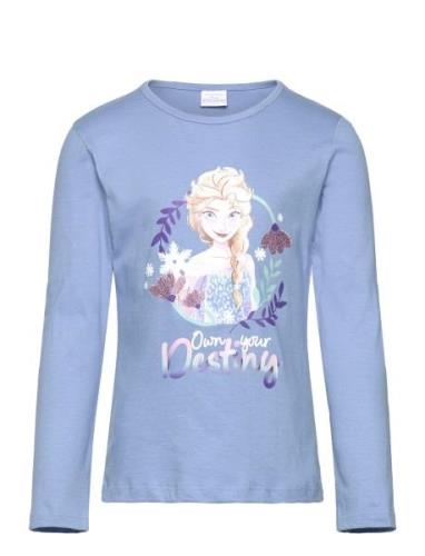 Tshirt Tops T-shirts Long-sleeved T-shirts Blue Frost