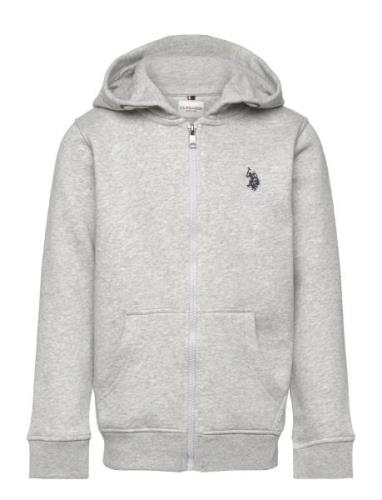 Dhm Bb Zip Hoodie Tops Sweat-shirts & Hoodies Hoodies Grey U.S. Polo A...