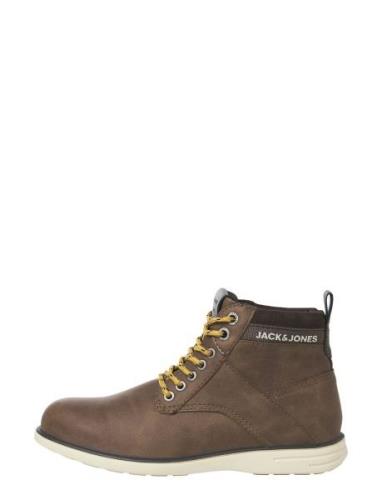 Jfwdenver Pu Combo Boot Støvletter Med Snøring Brown Jack & J S