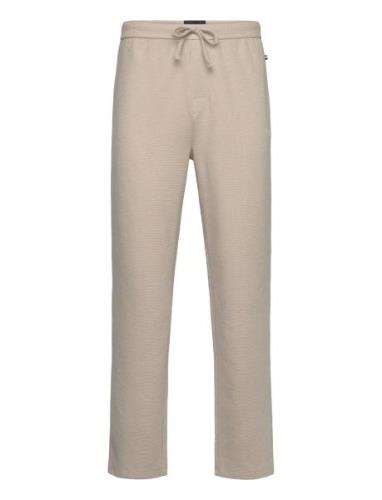 Waffle Pants Bottoms Trousers Casual Beige BOSS