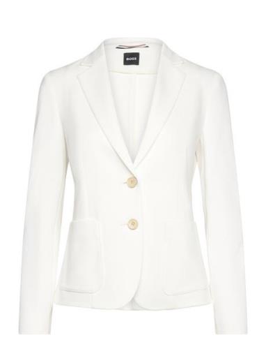 Jonalahra Blazers Single Breasted Blazers White BOSS