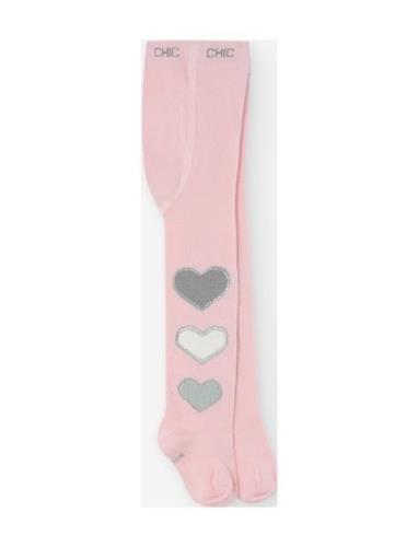 Thick Tights Hearts For Baby Girl -Bci Tights Pink Boboli