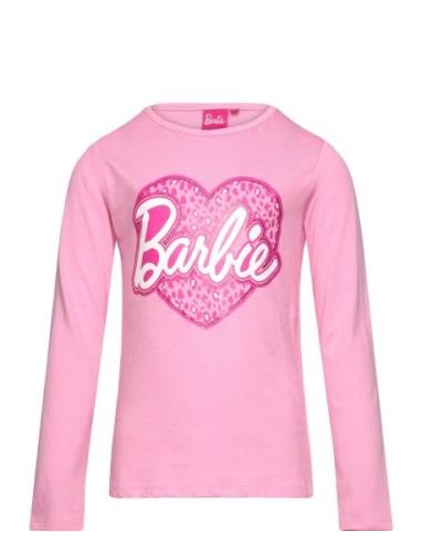 Tshirt Tops T-shirts Long-sleeved T-shirts Pink Barbie