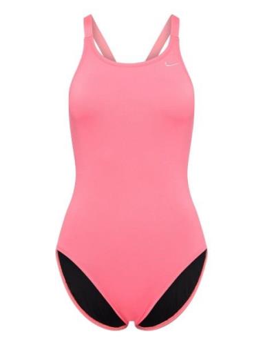 Nike Hydrastrong Solid Fastback Piece Sport Swimsuits Pink NIKE SWIM