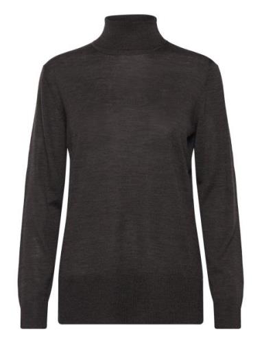 Charlenebbroll Neck Knit Tops Knitwear Turtleneck Black Bruuns Bazaar