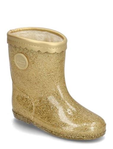 Mellysk Rubber Boot W. Liining Shoes Rubberboots High Rubberboots Gold...