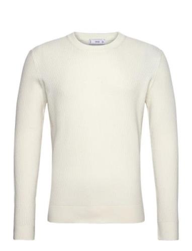 Sweater Antigua Tops Knitwear Round Necks White Mango