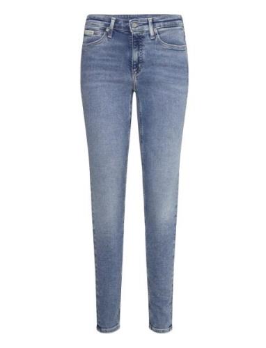 Mid Rise Skinny Bottoms Jeans Skinny Blue Calvin Klein Jeans