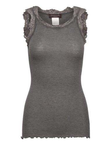 Wool Top Tops T-shirts & Tops Sleeveless Grey Rosemunde