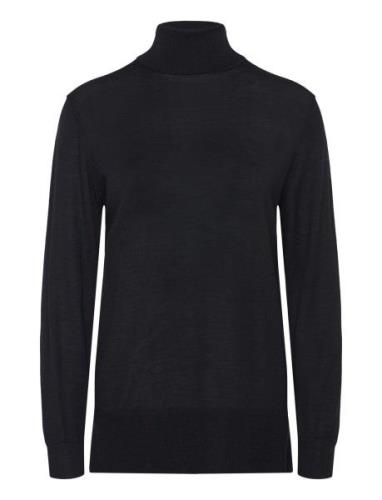 Charlenebbroll Neck Knit Tops Knitwear Turtleneck Black Bruuns Bazaar