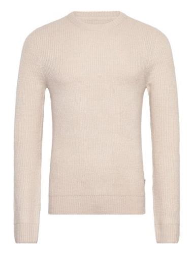 Pullover Tops Knitwear Round Necks Cream Blend