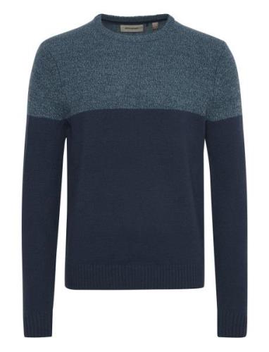 Pullover Tops Knitwear Round Necks Blue Blend