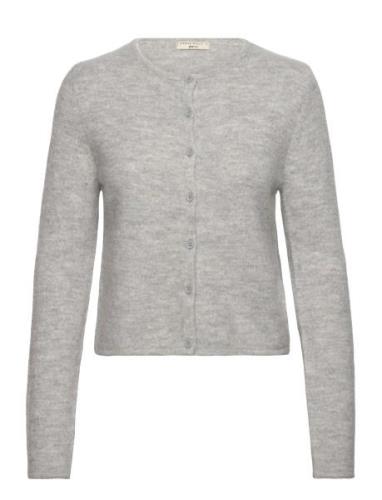 Knitted Cardigan Tops Knitwear Cardigans Grey Gina Tricot