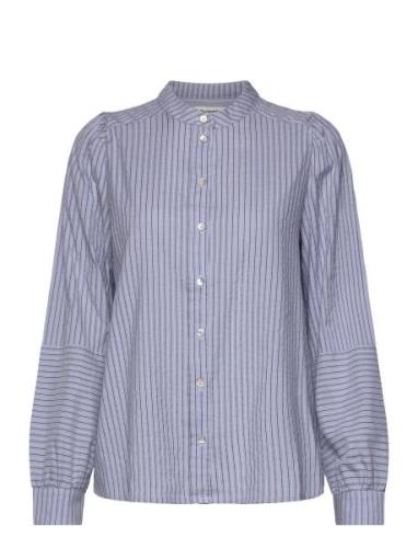 Linall Shirt Ls Tops Shirts Long-sleeved Blue Lollys Laundry