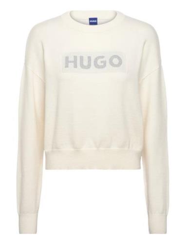 Slogerix_B Tops Knitwear Jumpers Cream HUGO BLUE