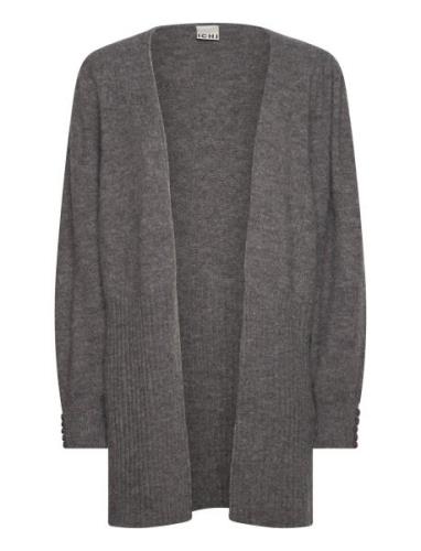 Ihkamara Ca Long Tops Knitwear Cardigans Grey ICHI