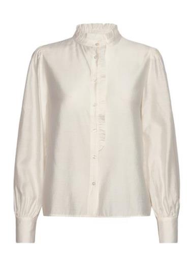 Ihkarlani Sh Tops Blouses Long-sleeved Cream ICHI