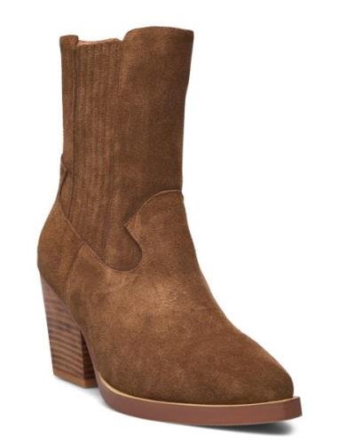 Havan Shoes Boots Ankle Boots Ankle Boots With Heel Brown SUNCOO Paris