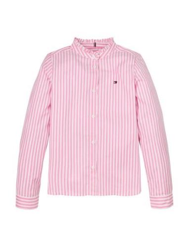 Ruffle Collar Blouse Ls Tops Shirts Long-sleeved Shirts Pink Tommy Hil...