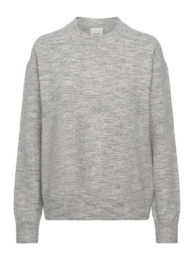 Soft Heather C-Neck Sweater Tops Knitwear Jumpers Grey Calvin Klein