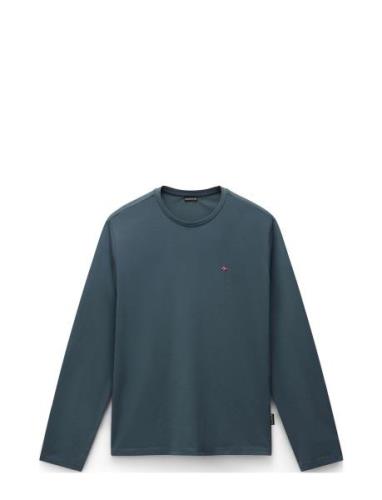 Salis Long Sleeve T-Shirt Tops T-shirts Long-sleeved Green Napapijri