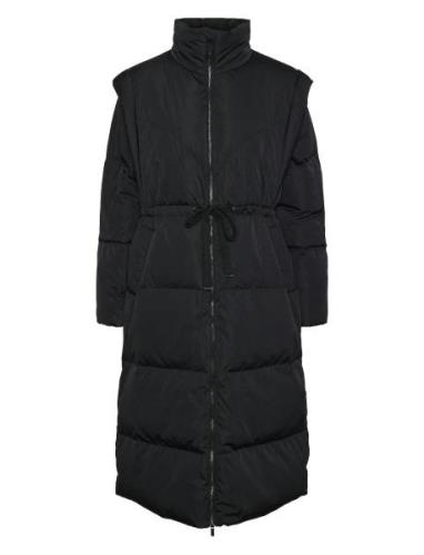 Yasracca Long Down Coat S. Fôret Kåpe Black YAS