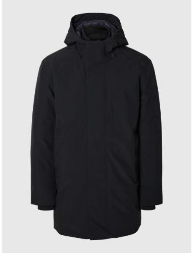 Slhfeist Tech Parka 2.0 Parkas Jakke Black Selected Homme