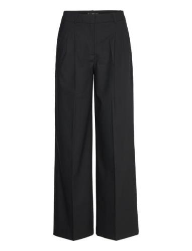 Pleated Straight Trousers Bottoms Trousers Suitpants Black Mango