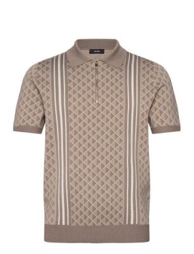 Sanderson Designers Polos Short-sleeved Beige Reiss