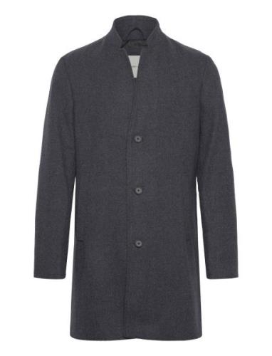 Wool Coat Ullfrakk Frakk Navy Tom Tailor