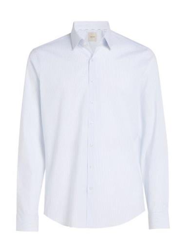 Poplin Stripe Slim Shirt Sko Business White Calvin Klein