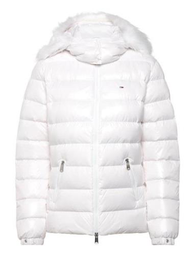 Tjw Tonal Hooded Down Jacket Fôret Jakke White Tommy Jeans