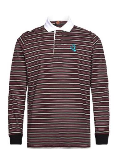 Mini Hand Stripe Tops Polos Long-sleeved Brown Santa Cruz