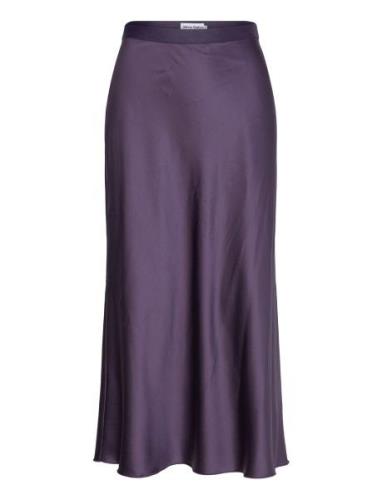 Hana Satin Skirt Designers Knee-length & Midi Purple Ahlvar Gallery