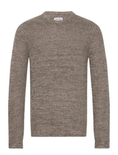 Jjelewis Knit Crew Neck Sn Tops Knitwear Round Necks Grey Jack & J S